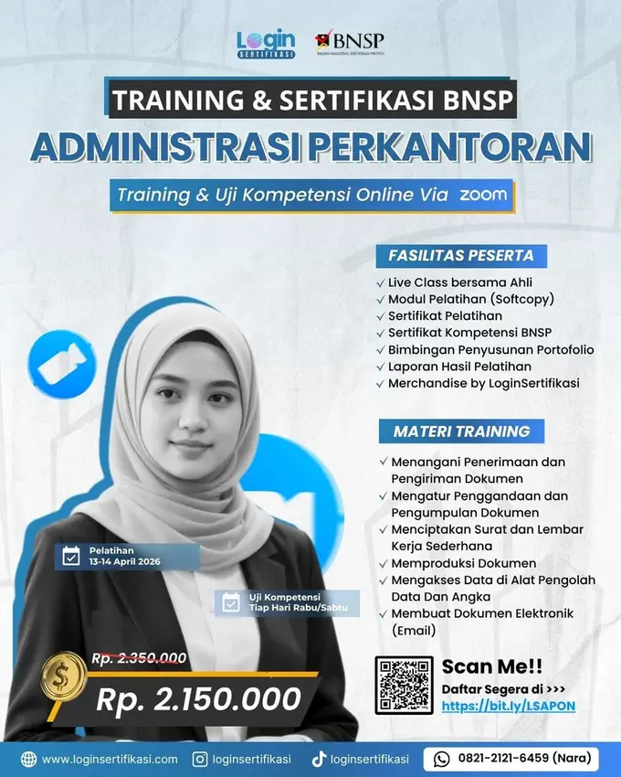 Sertifikasi Administrasi Perkantoran April 2026