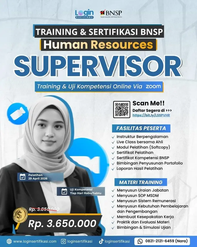 Sertifikasi HR Supervisor April 2026